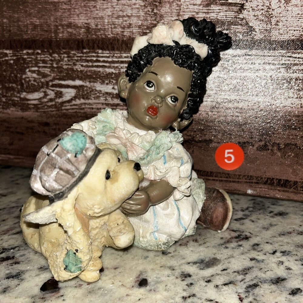 African American Endearing Memories 'Vanessa' 1994 Vintage Resin 6” Tall